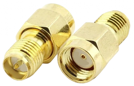Adaptador Coaxial RF RP SMA M x RP SMA F 